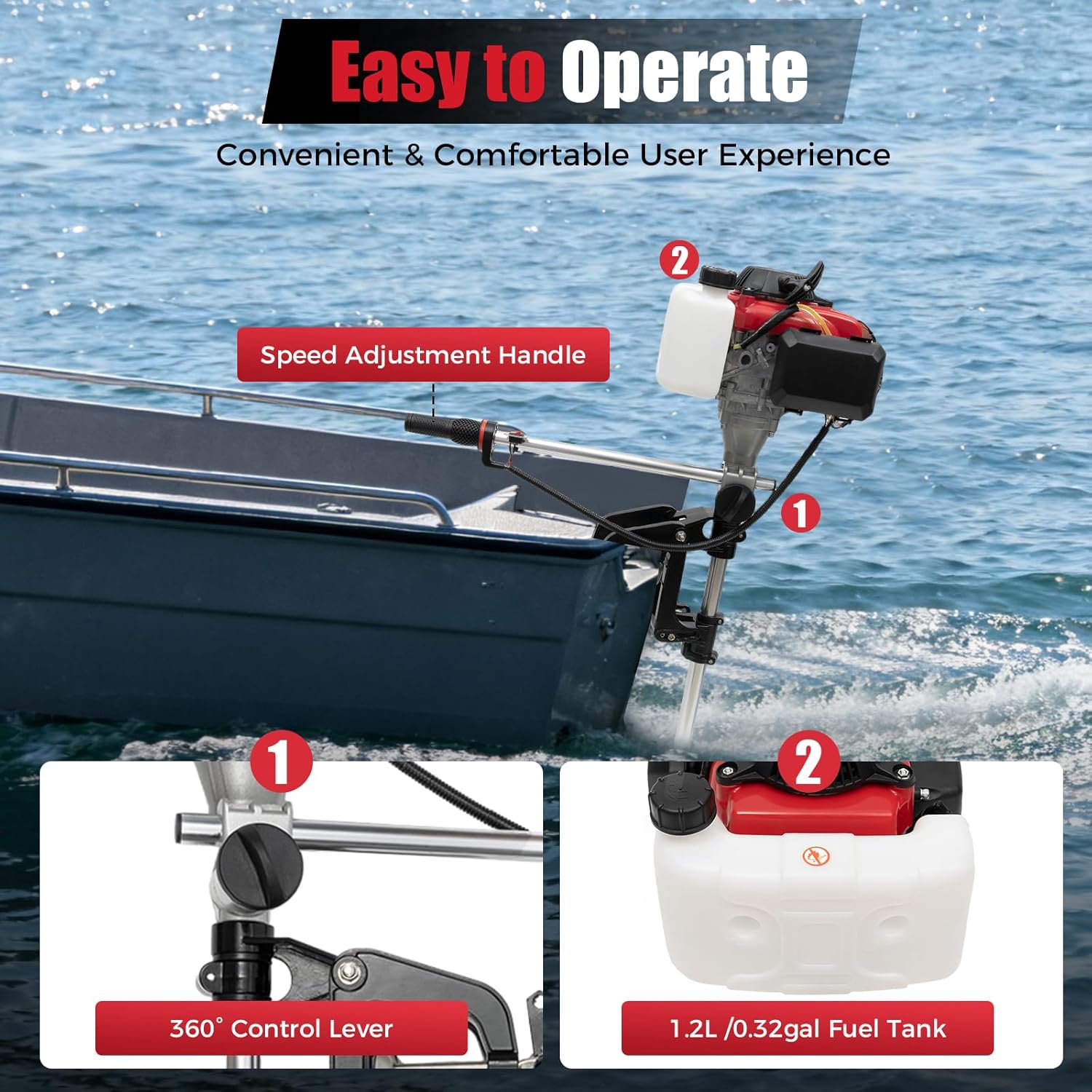 Motor de popa de 4 CV, motor m - Fishing Boat Outboard Motor avaliação e preço