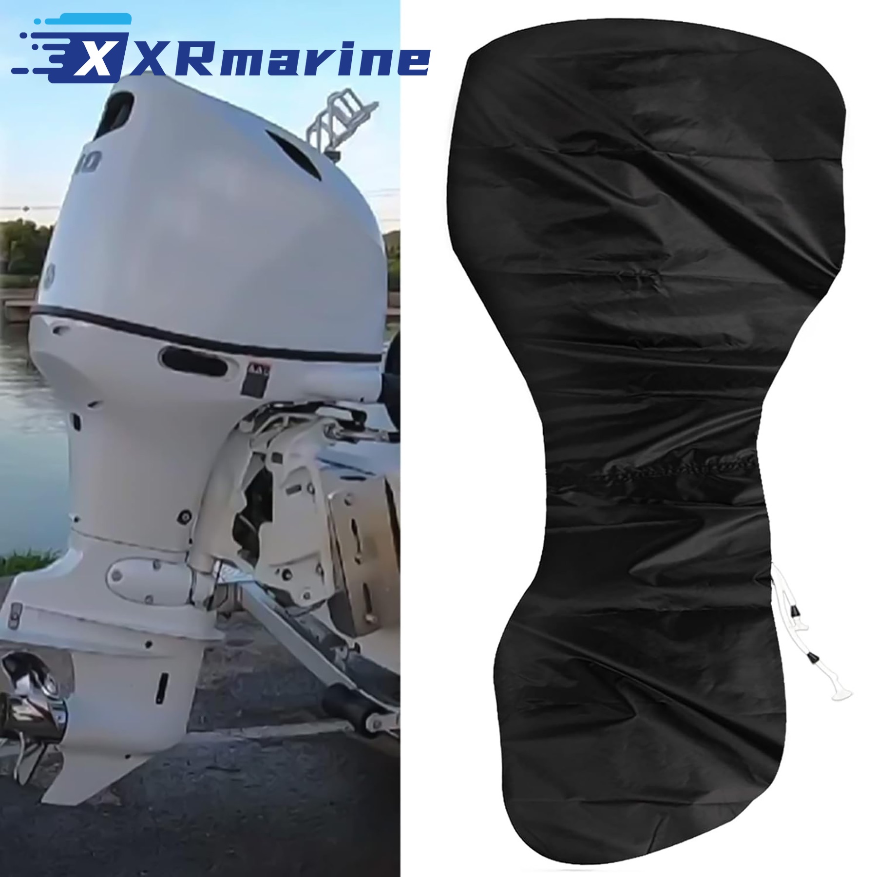 Tampa do motor de popa PRETA u - Fishing Boat Cover avaliação e preço