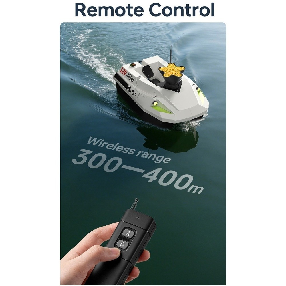 Barco RC sem fio 2.4GHz com di - Fishing Boat Anchor Winch avaliação e preço